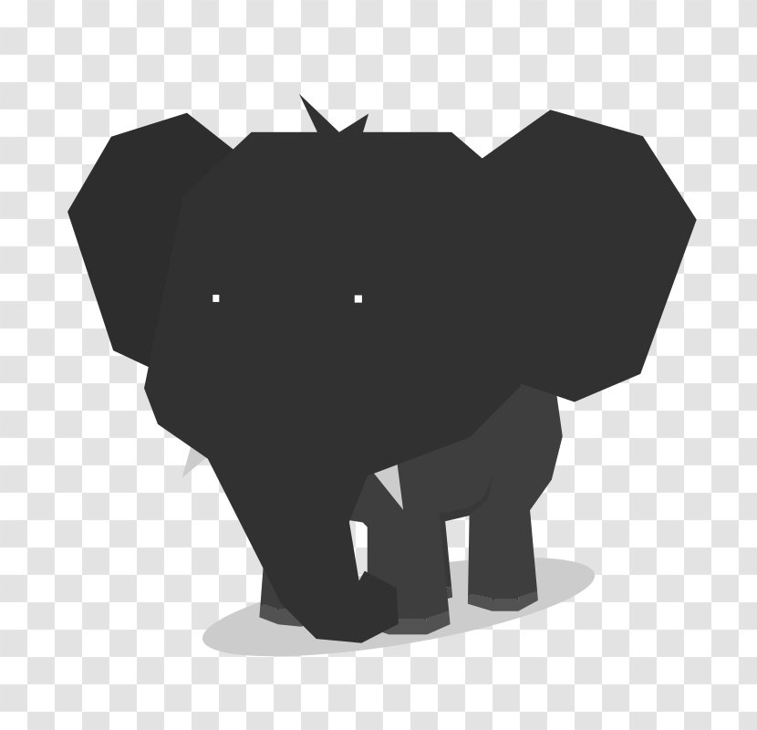 Indian Elephant Drawing Silhouette Transparent PNG