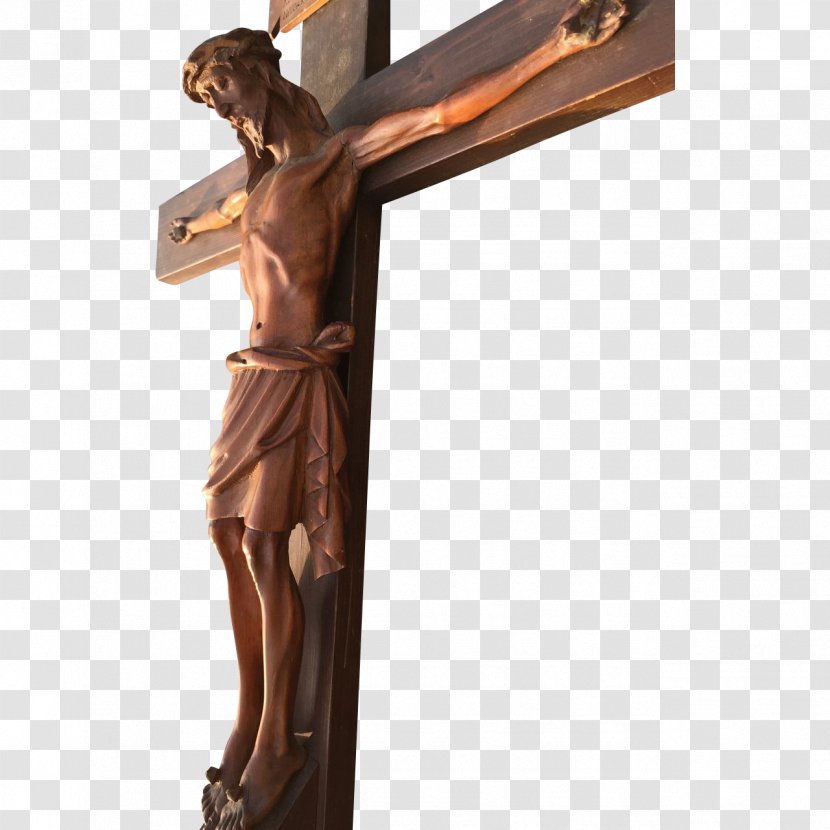 Crucifix Bronze Sculpture Symbol Religion - Crucifixion Transparent PNG