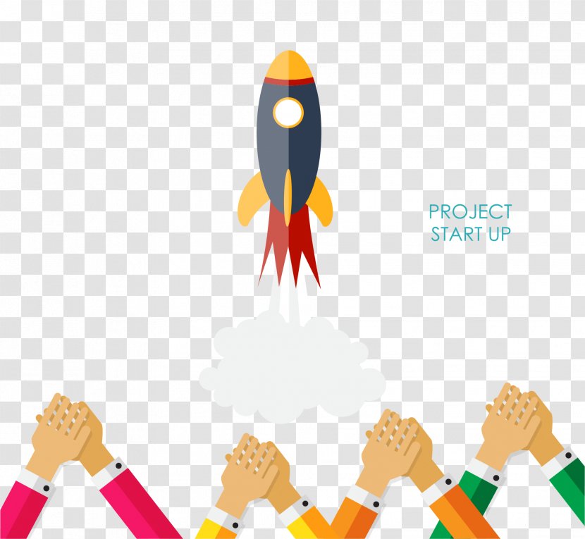 Clapping Illustration - Flat Design - Applause And Rocket Transparent PNG