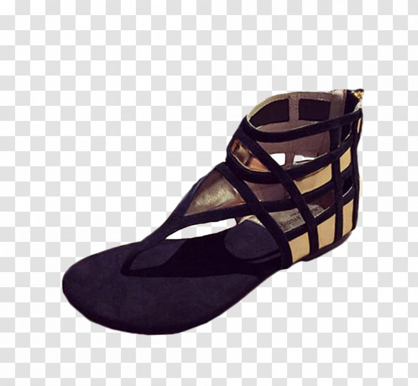 Shoe Sandal Designer - Silhouette - Black Sandals Transparent PNG