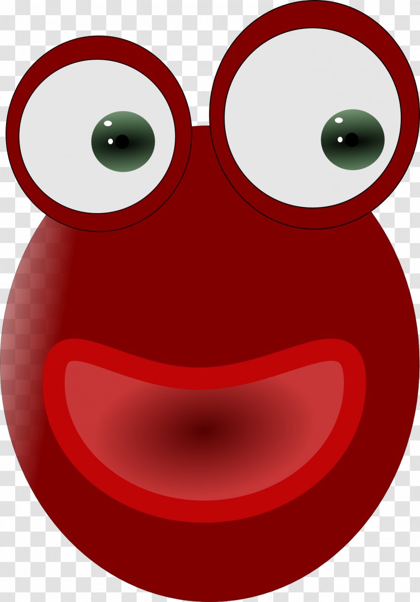 Frog Red Smile Clip Art - Nose - Eyes Transparent PNG