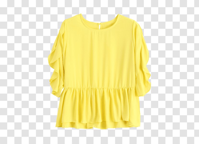 Sleeve Blouse Sweater Shirt Dress - Long Sleeved T - Yellow Wedge Tennis Shoes For Women Transparent PNG