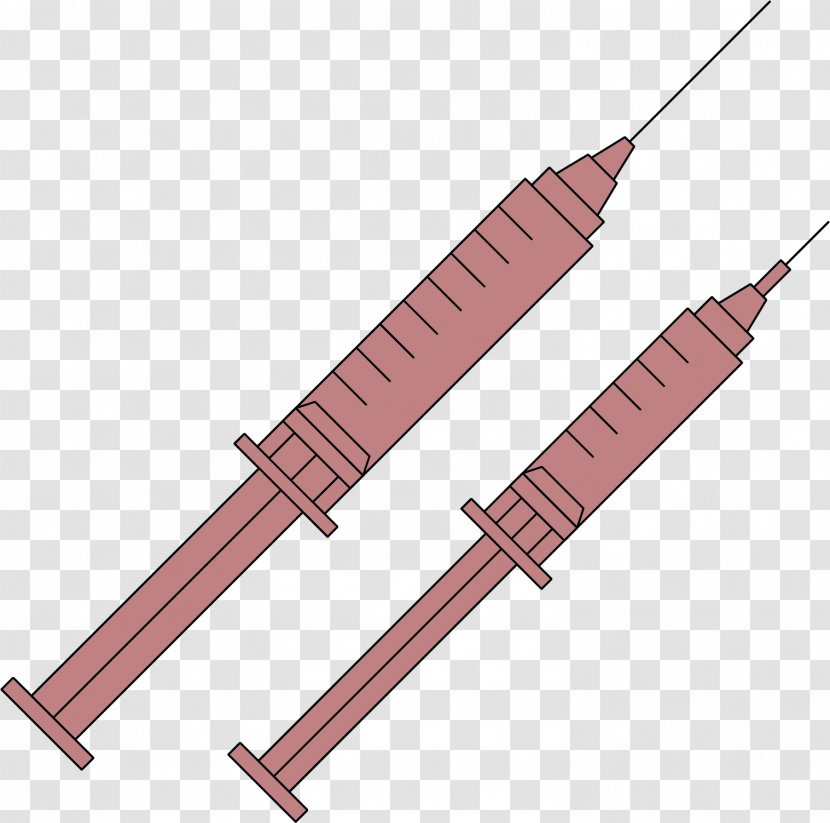 Syringe Hypodermic Needle Injection - Cold Weapon - Red Transparent PNG