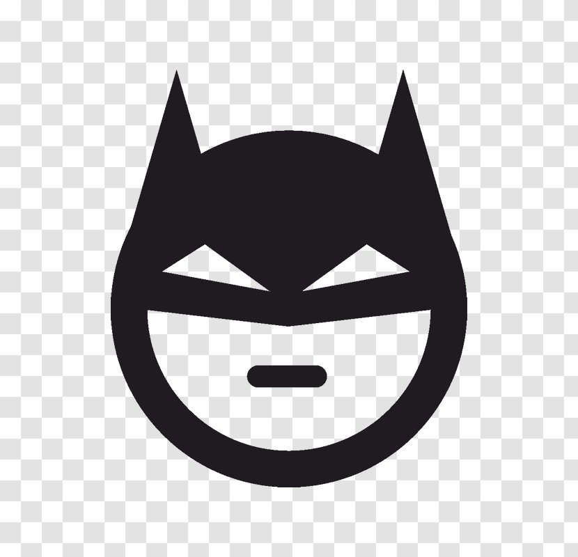 Batman Smiley Sticker Interieur Whiskers - Wall Decal Transparent PNG