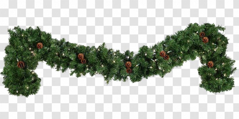 Garland Christmas Wreath Clip Art - Decoration - Green Pine Leaf Door Transparent PNG