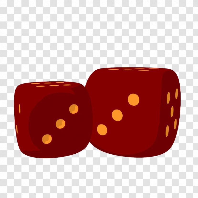 Dice Game Stock Photography - Silhouette - Red Hand-painted Vector Transparent PNG