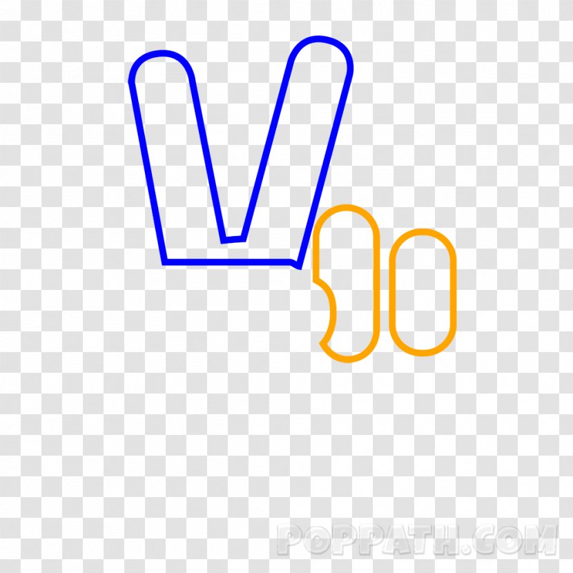 Emoji Symbol Gesture Text Messaging V Sign - Yellow - Victory Transparent PNG