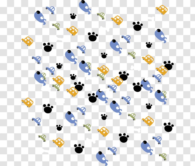 Dog Cartoon Clip Art - Technology - Cute Puppy And Cars Shading Pattern Background Material Transparent PNG