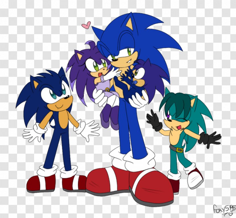 Sonic The Hedgehog Father Child - Cartoon - And Children Transparent PNG