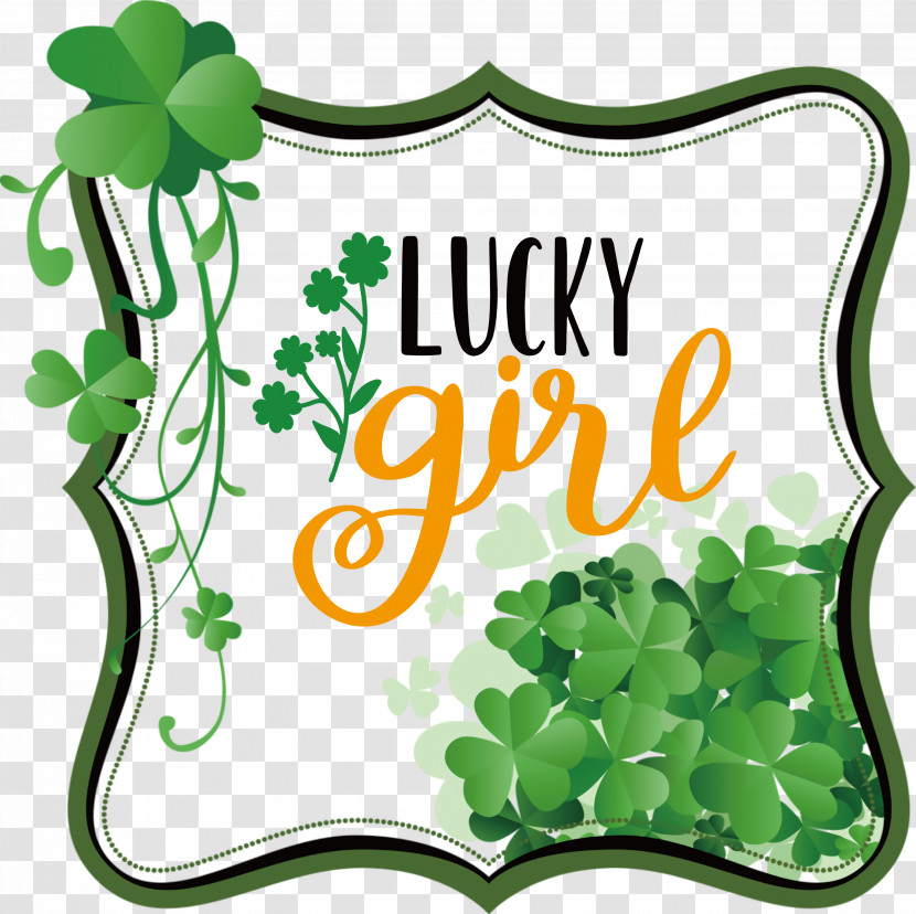 Lucky Girl Patricks Day Saint Patrick Transparent PNG