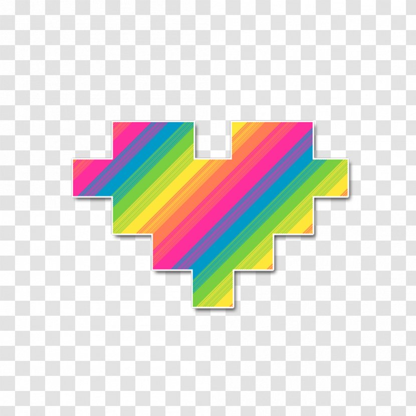 Heart Pixelation Rainbow Violet Drawing - Logo - Cool Designs Transparent PNG
