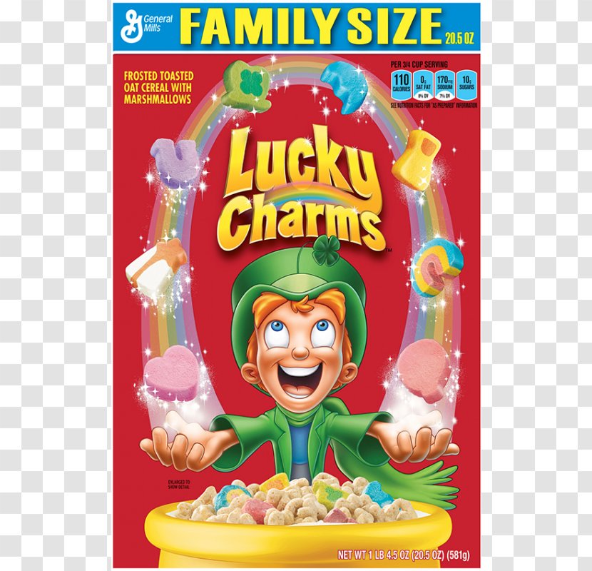 Breakfast Cereal General Mills Lucky Charm Rice Krispies Treats Charms Marshmallow - Food - Snack Transparent PNG
