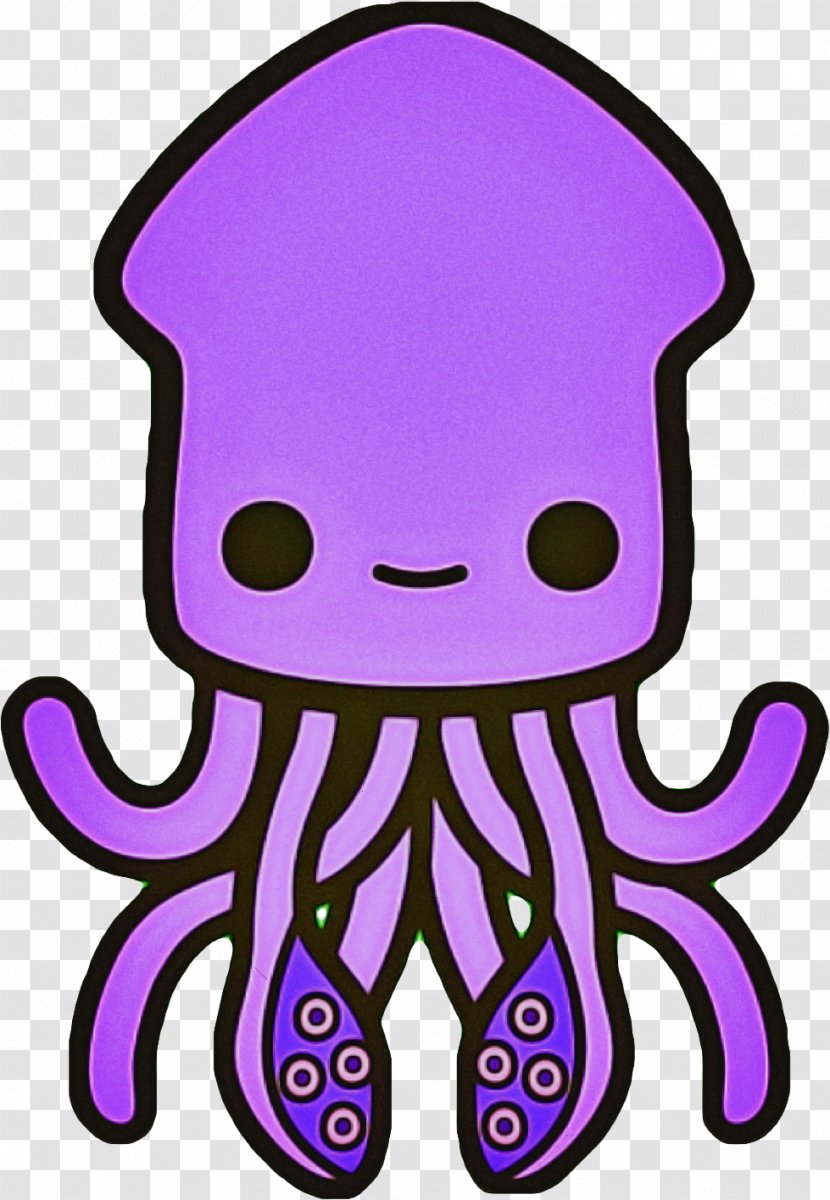 Octopus Cartoon - Magenta Transparent PNG