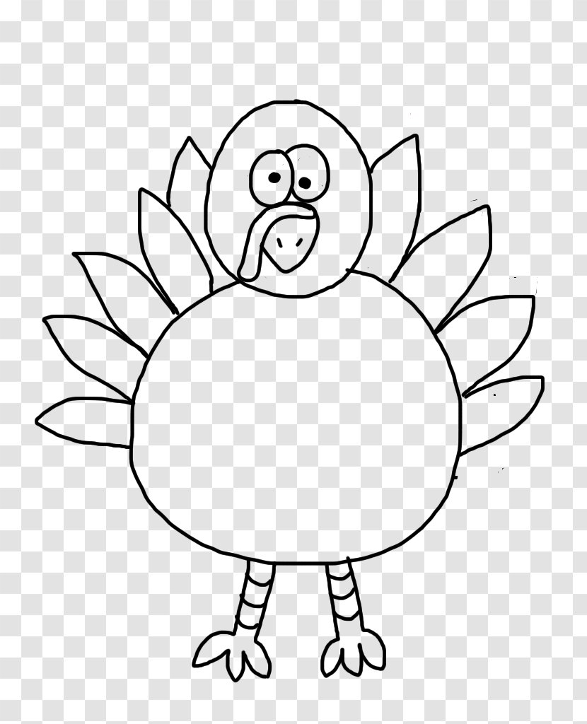 Template Turkey Meat Paper - Cartoon - Feather Outline Transparent PNG