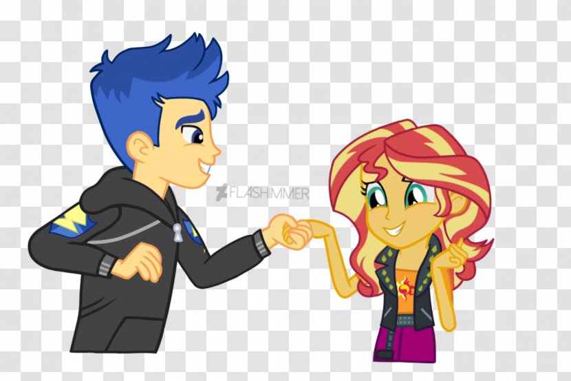 Flash Sentry Sunset Shimmer Hairstyle My Little Pony: Equestria Girls - Cartoon - Pony Transparent PNG