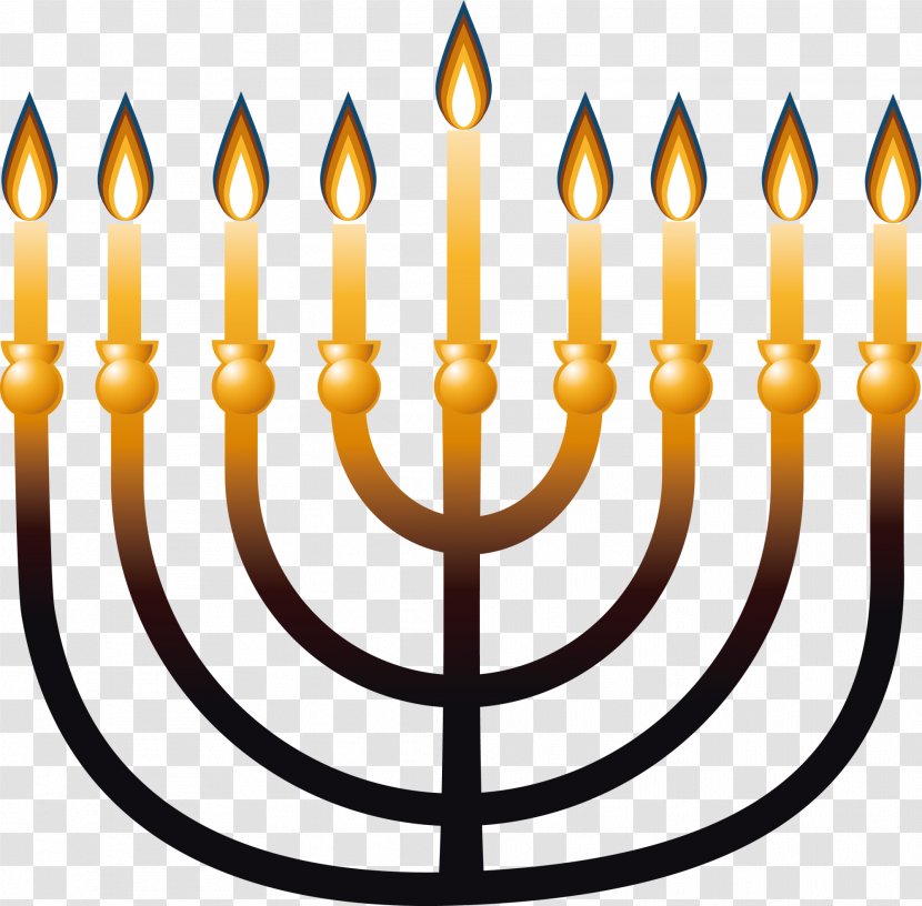 Menorah Jewish People Candle Illustration - Royaltyfree - Yellow Simple Candlestick Transparent PNG