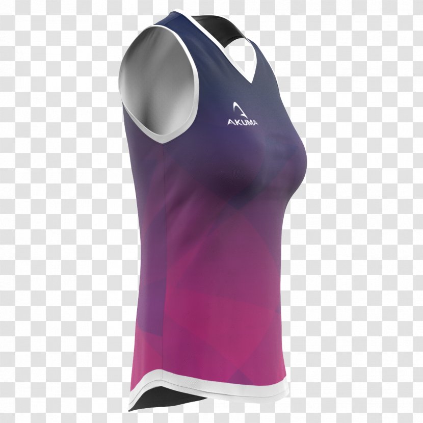 Sleeveless Shirt - Magenta - Netball Court Transparent PNG