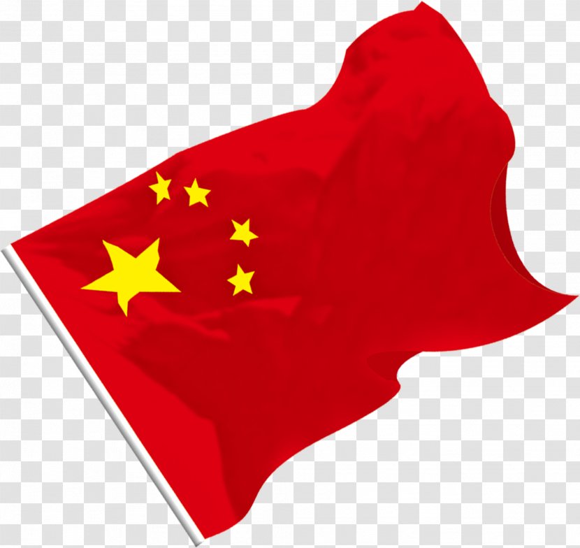 Flag Of China Red - Flying The Five Star Transparent PNG