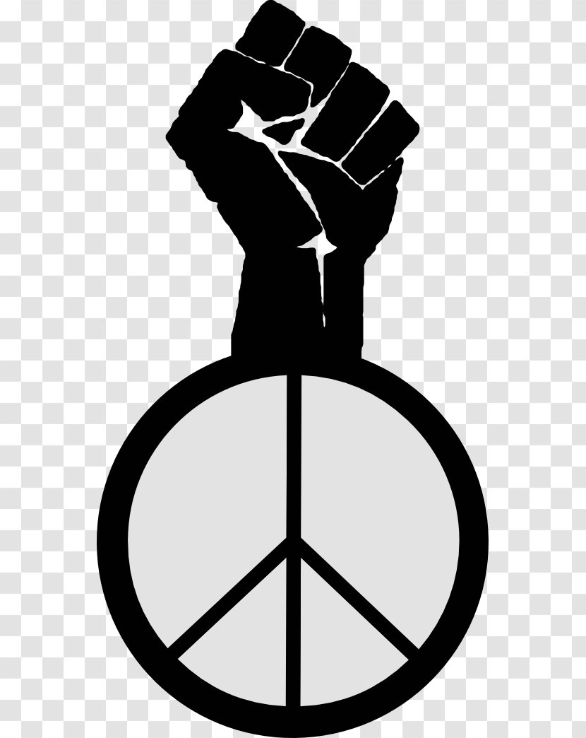 Peace Symbols Raised Fist Clip Art - Flower Power - Female Symbole Transparent PNG
