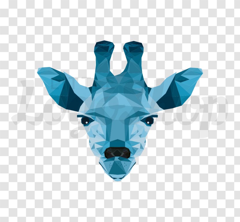 Polygon Giraffe Turquoise Color Impala - Mauve Transparent PNG