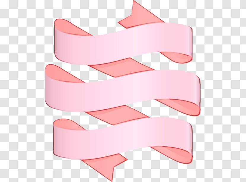Pink Clip Art Line Footwear Material Property - Nail Peach Transparent PNG