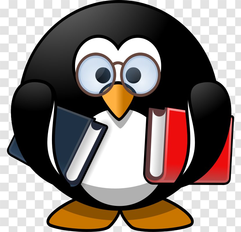 365 Penguins Reading Clip Art - Beak - Penguin Transparent PNG