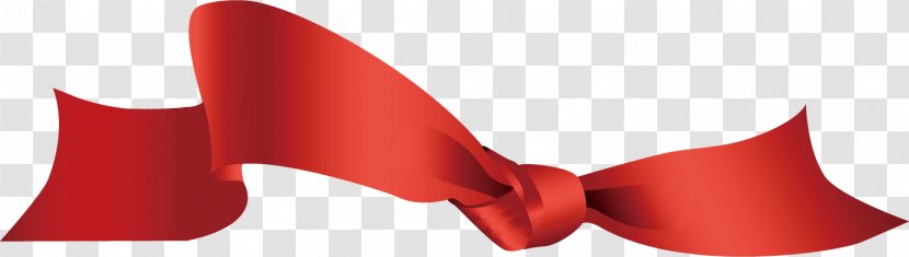 Red Ribbon Shoelace Knot Transparent PNG
