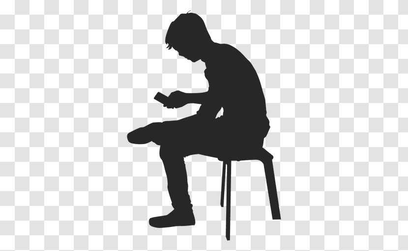 Silhouette Graphic Design User Interface - Table - Sitting Man Transparent PNG
