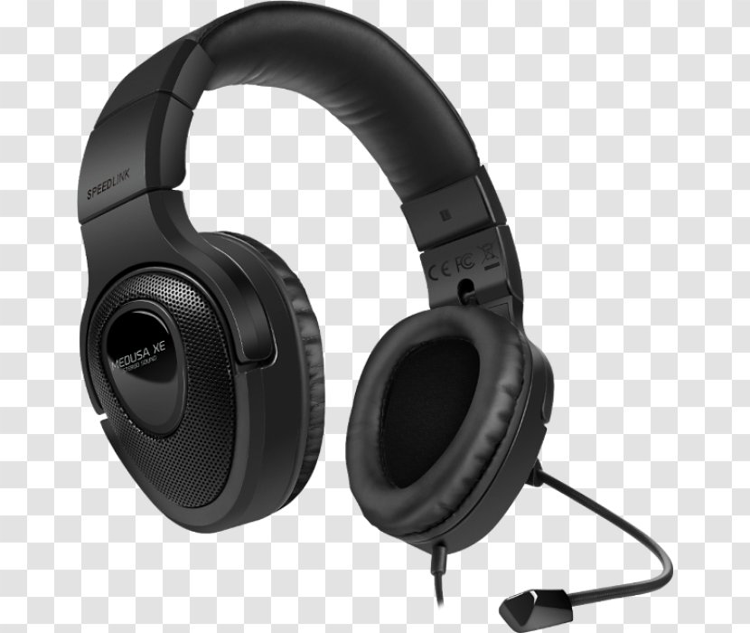 SPEEDLink MEDUSA XE Stereo Gaming Headset, Black Headphones Microphone - Electronic Device - 2016 Best Headset Transparent PNG