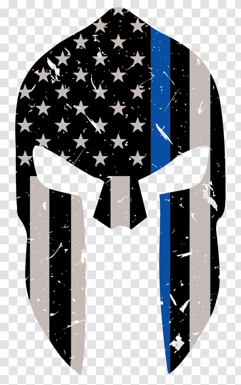 Flag Of The United States Thin Blue Line Decal Sticker - Law Enforcement - American Cowboy Police Equipment Transparent PNG