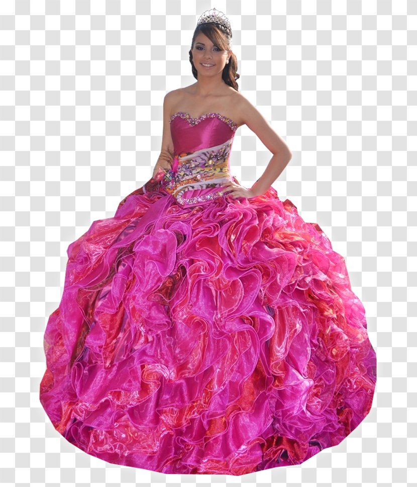 Ball Gown Prom Dress Evening - Magenta Transparent PNG