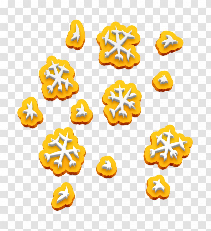 Christmas Icon Decoration Snow - Yellow - Orange Transparent PNG