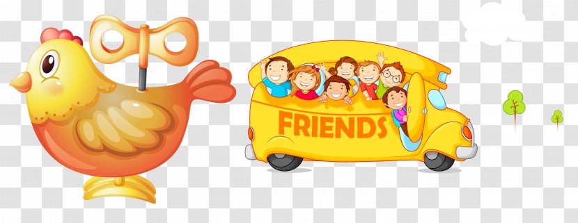 School Bus Illustration - Fast Food - Vector Children Transparent PNG