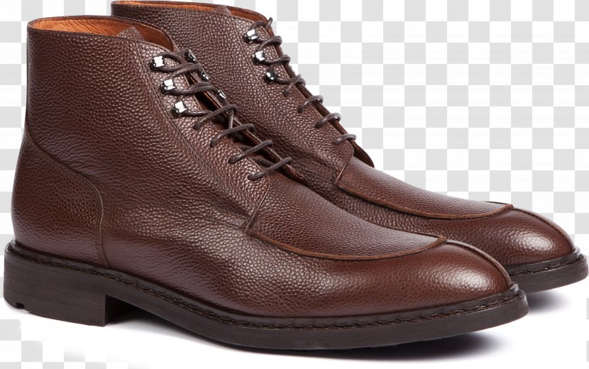 Leather Shoe Boot Walking - Outdoor - Havana Brown Transparent PNG