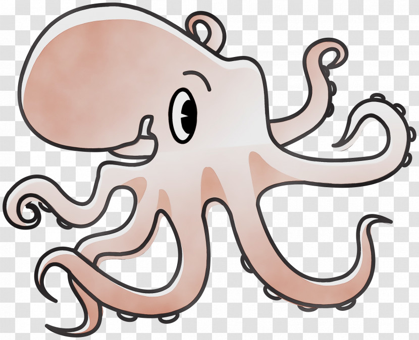 Octopus Giant Pacific Octopus Octopus Cartoon Line Transparent PNG