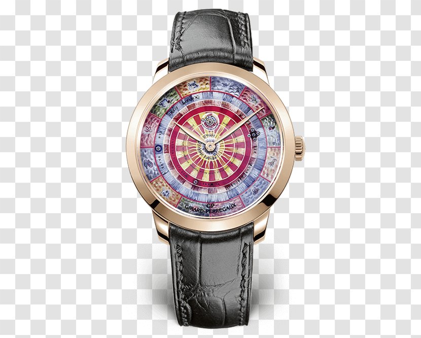 Watch Girard-Perregaux Tourbillon Movement Chronograph - Brand - Hand Painted Planet Transparent PNG