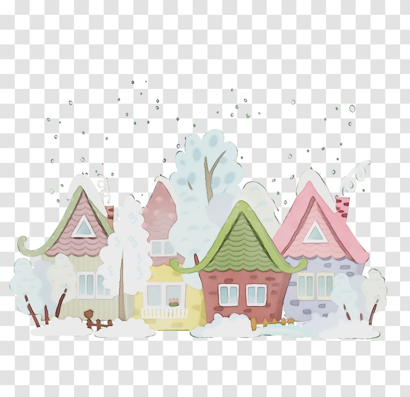 Pink Home House Cottage Building Transparent PNG