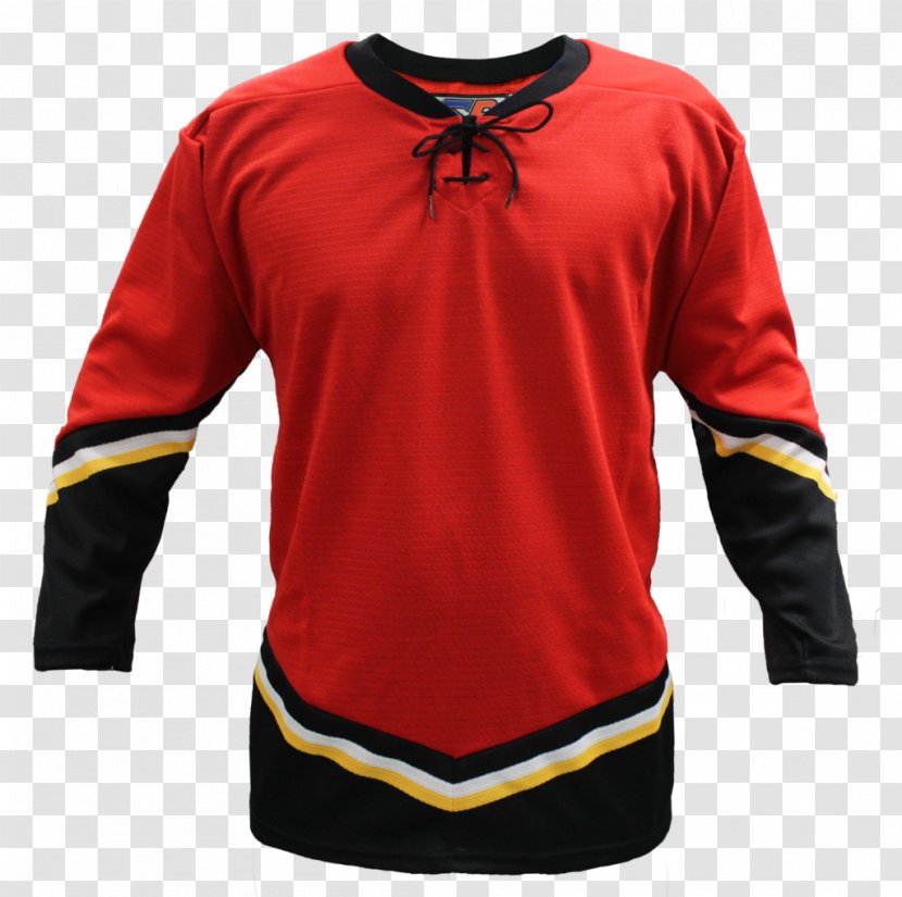 Hockey Jersey T-shirt Sweater Sleeve - Shoulder Transparent PNG
