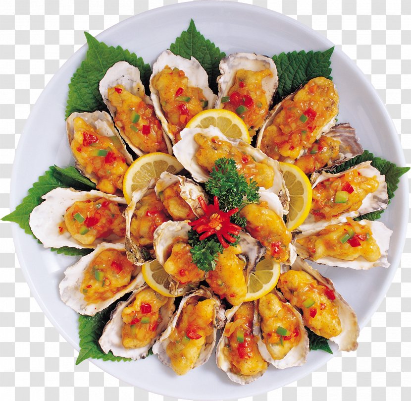 Dish Butterbrot Asian Cuisine Seafood - Food - Oyster Transparent PNG