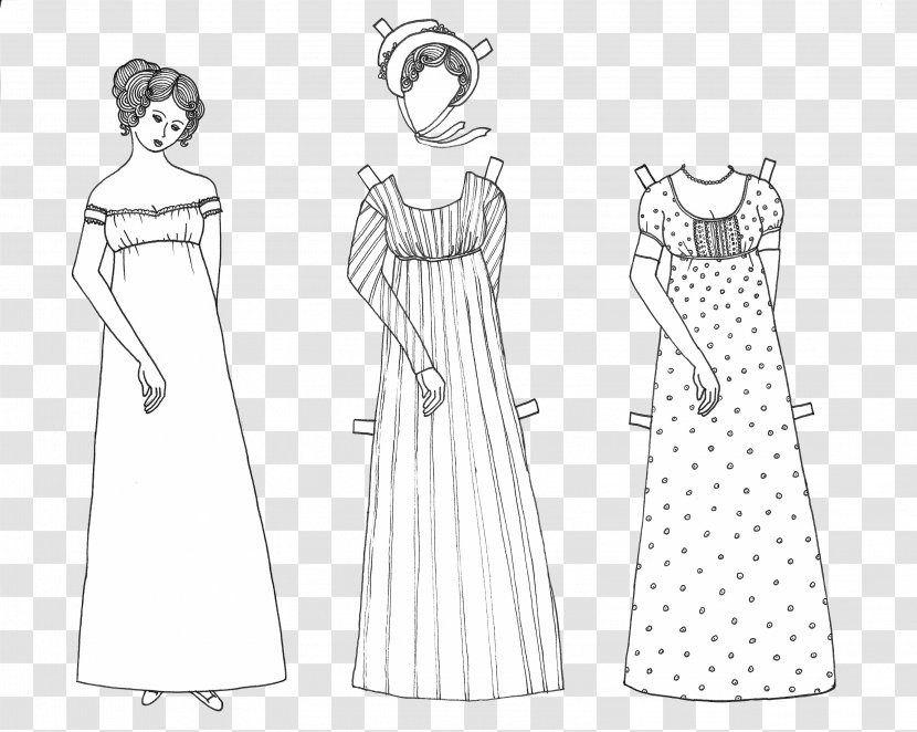 Gown Wedding Dress Party Woman - Silhouette Transparent PNG