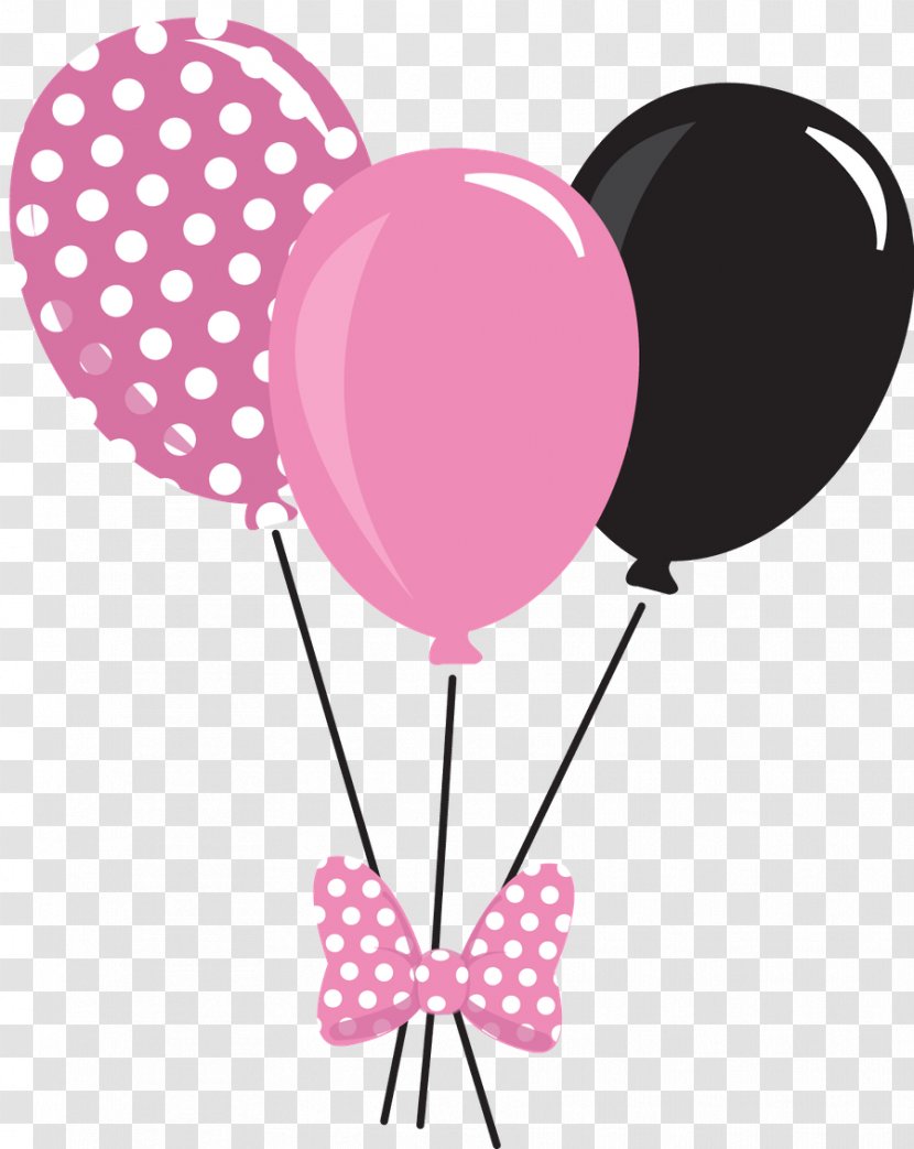 Mickey Mouse Minnie Balloon Clip Art - Pink Transparent PNG