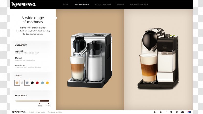 Espresso Machines Coffeemaker De'Longhi Lattissima Pro EN 750 Nespresso - Brand Transparent PNG