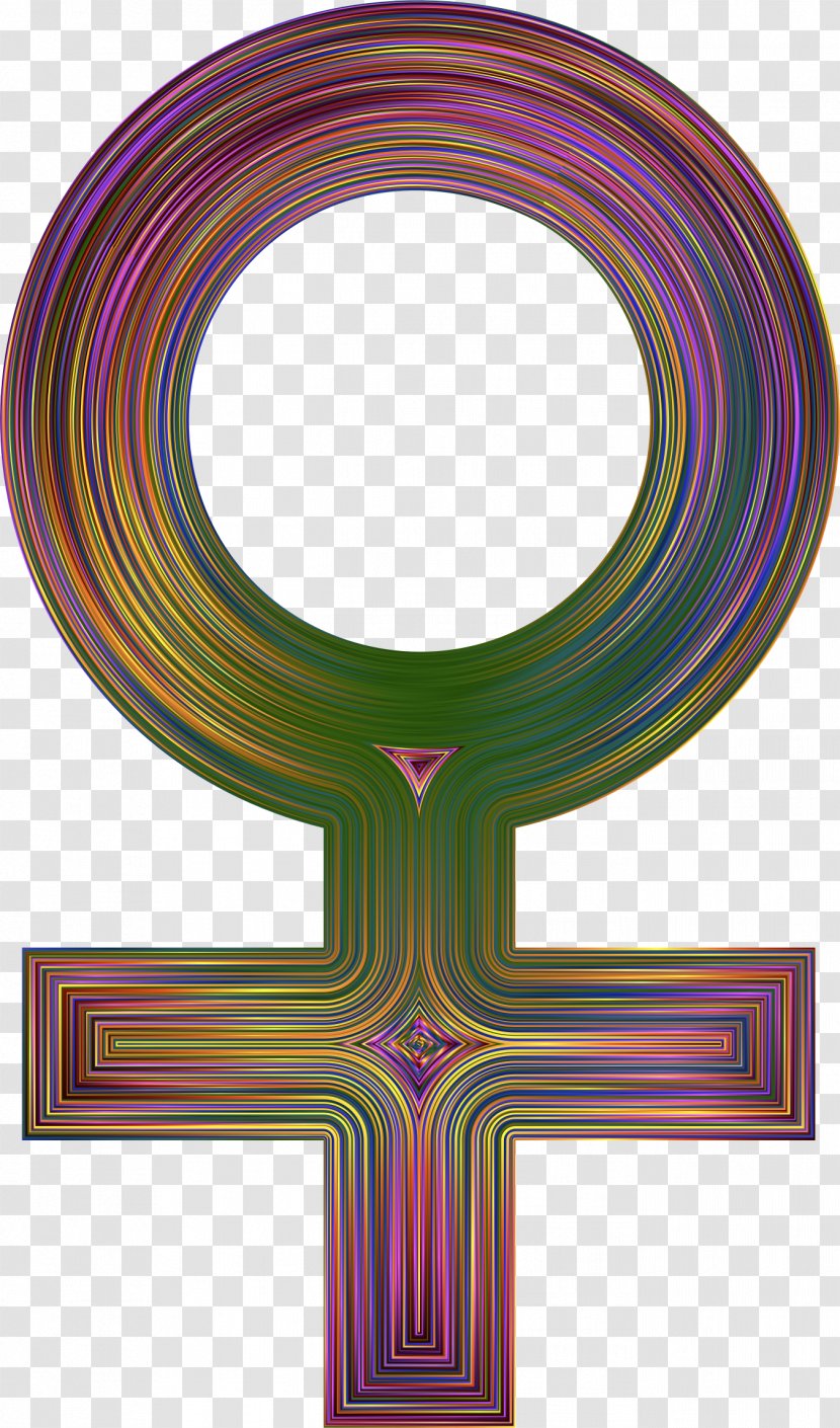 Gender Symbol Female Sign - Frame - Chrome Transparent PNG