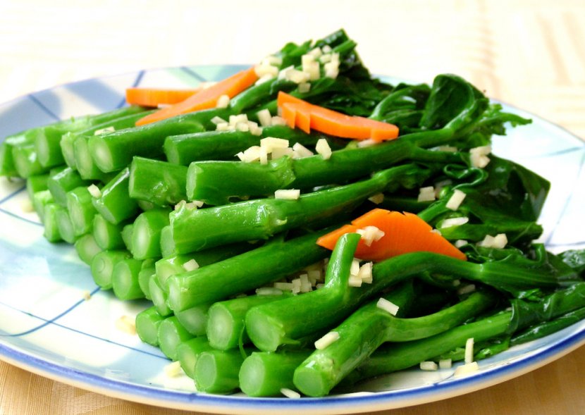 Chinese Cuisine Broccoli Stir Frying Garlic Tofu - Kai Lan - Kale Minced Meat Dishes Transparent PNG
