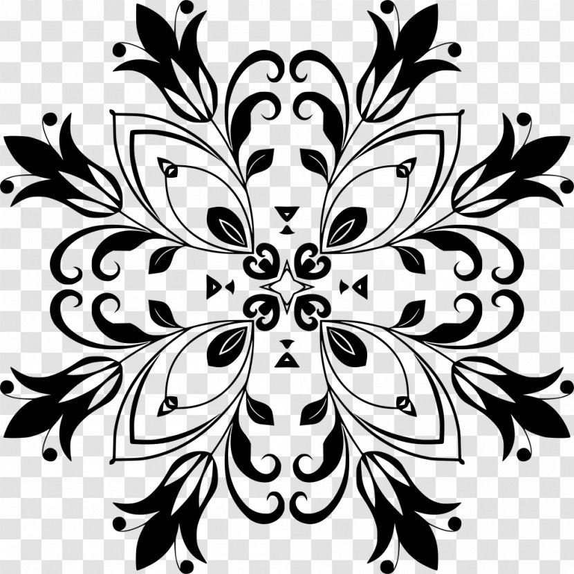 Black And White Flower - Coloring Book Transparent PNG