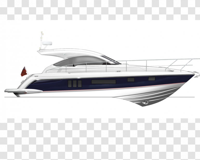 Luxury Yacht Motor Boats Car Fairline Yachts Ltd - Naval Architecture - Top View Transparent PNG