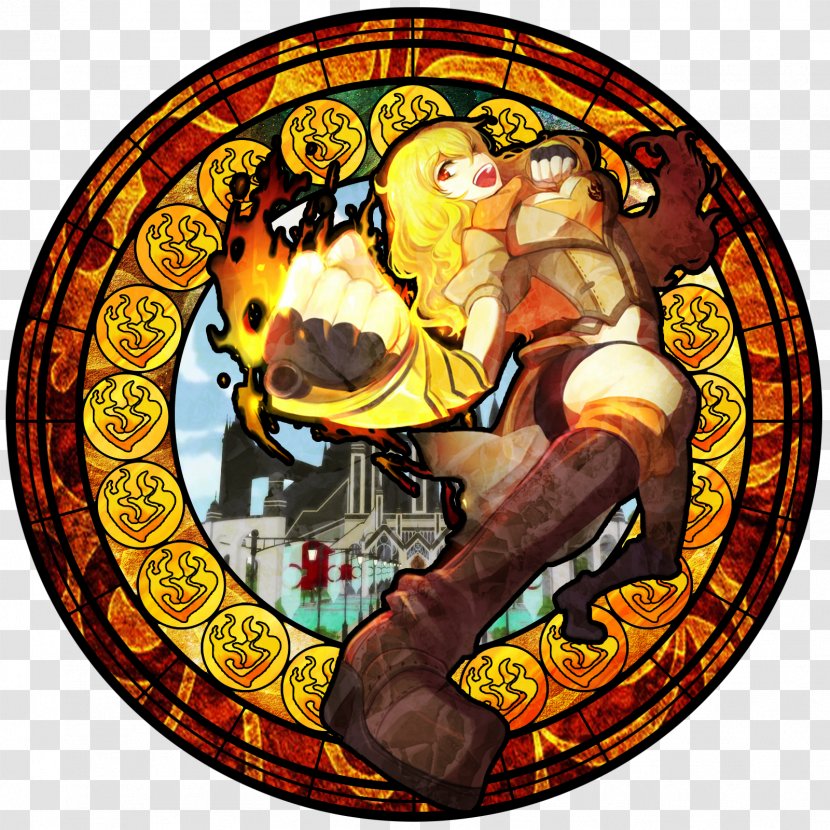 Stained Glass Yang Xiao Long DeviantArt - Cartoon - Symbol Transparent PNG