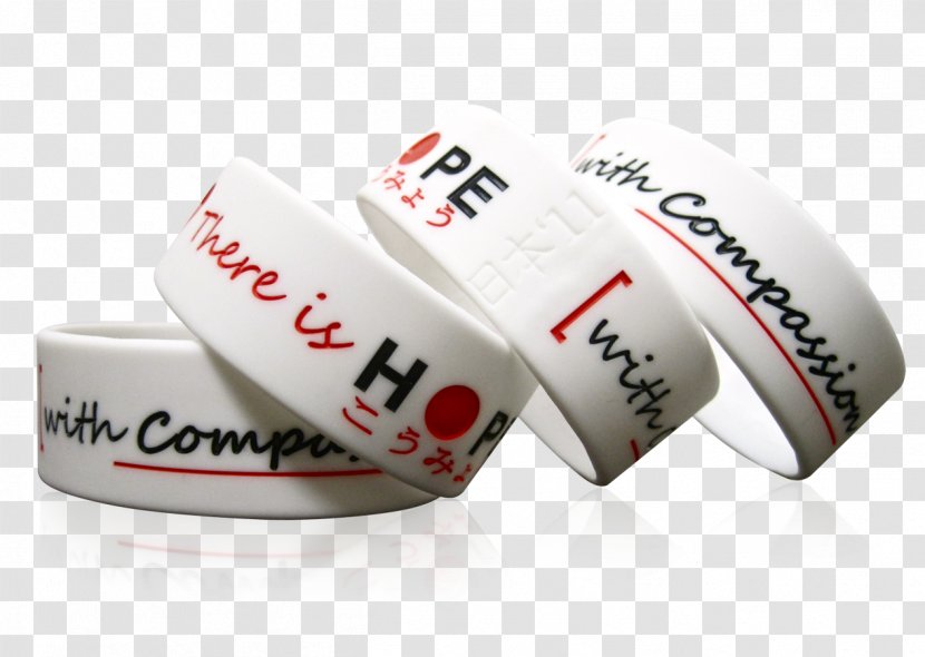 Product Design Wristband Font - Text Messaging - Red Cross Helping People Tsunami Transparent PNG