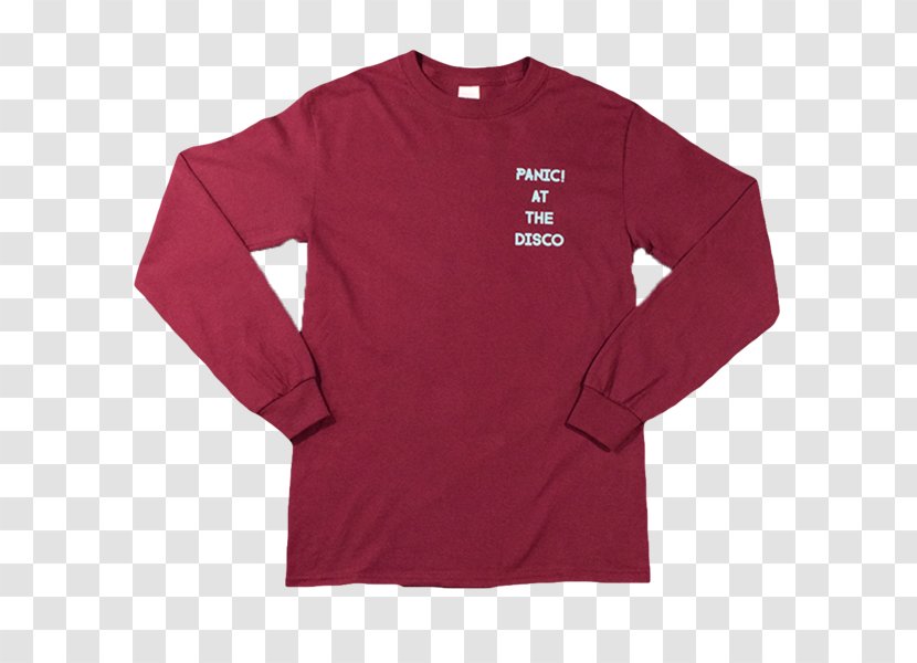 Long-sleeved T-shirt Panic! At The Disco - Red Transparent PNG