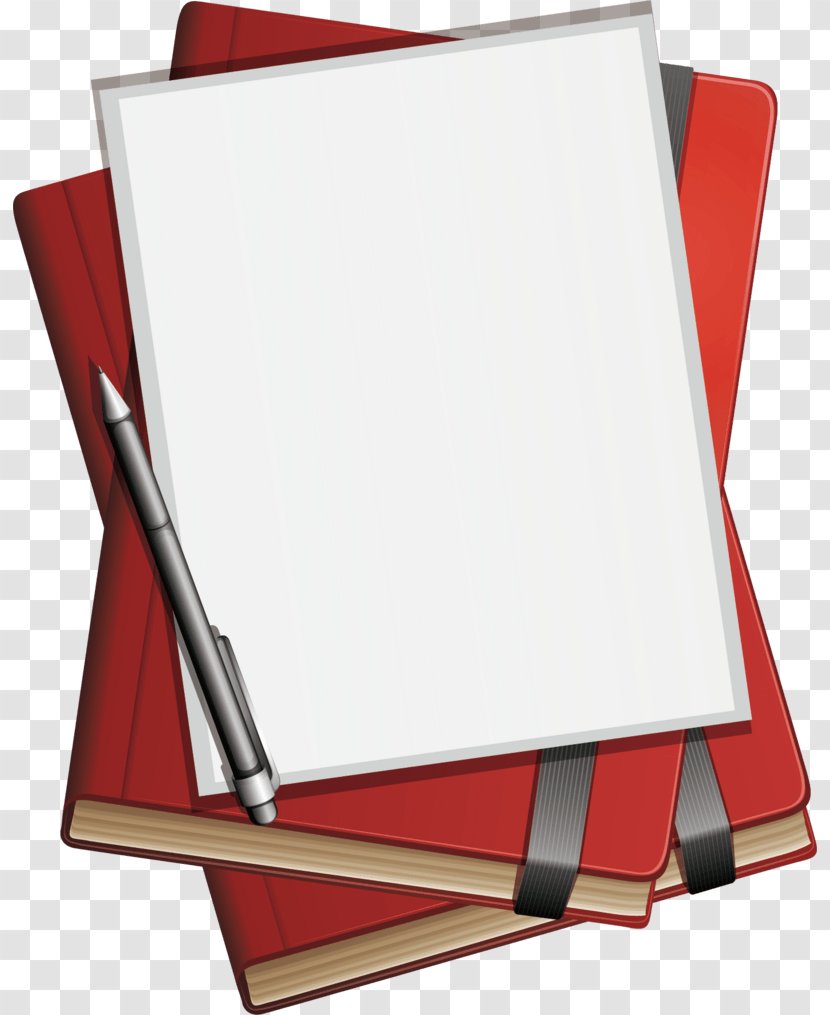 Vector Graphics Image Illustration Book - Red - Notebook Transparent PNG